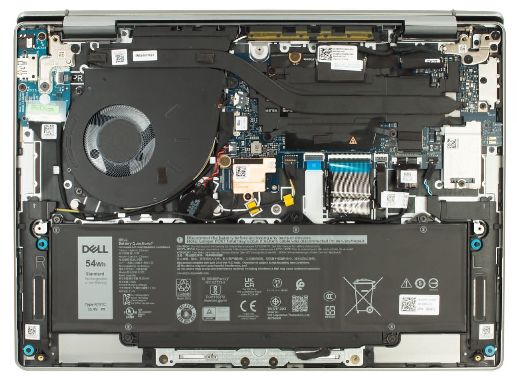 Internal Photo of Dell Latitude 5455, Latitude 7455, black backlit US keyboard AI (Latitude 5455)